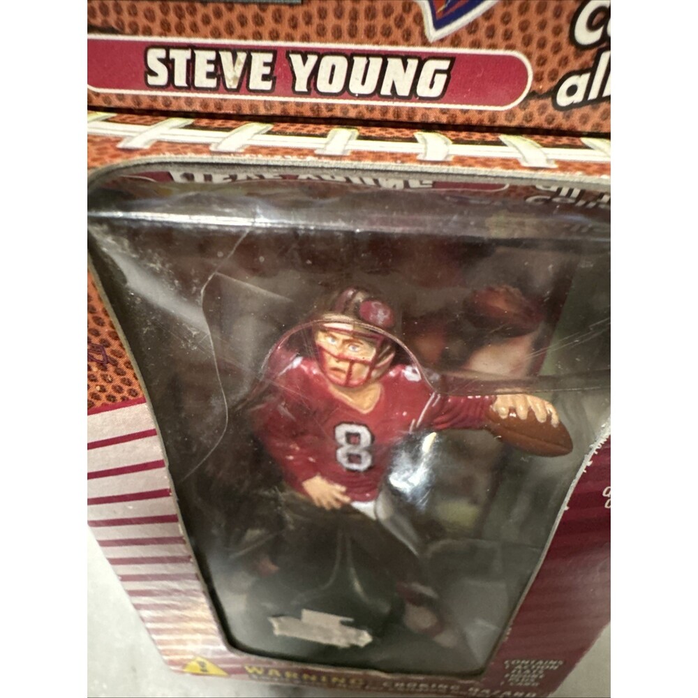 1999 Topps Steve Young Action Flats Figure & Card NEW factory sealed‎ - Picture 2 of 8